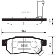 ������� ��������� Honda Accord 85-89/Civic 87-01 ������ SP1265 Sangsin Brake SP1265 SP1265 ����