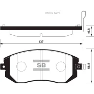������� ��������� Subaru Forester 01-/Impreza 01-/Legacy 98- �������� SP1367 Sangsin Brake SP1367 SP1367 ����