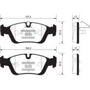������� ��������� �������� BMW E46 1.6-2.8/1.8D/2.0D/Z3 1.8-2.8 95 SP1388 Sangsin Brake SP1388 SP1388 ����