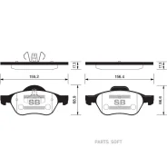 ������� ��������� Renault Laguna/Megane/Scenic 02- �����. Sangsin Brake SP1414 SP1414 ����
