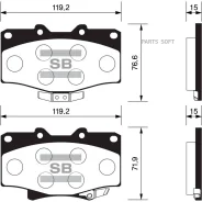 ������� ��������� �������� Toyota Land Cruiser 4.0-4.2TD 90/4Runner 2.4-3.0TD 87-96 SP1420 Sangsin Brake SP1420 SP1420 ����