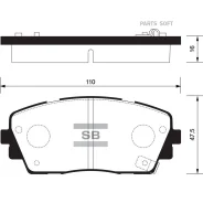 ������� ��������� KIA Picanto 11- �������� SP1405 Sangsin Brake SP1405 SP1405 ����