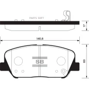 ������� ��������� Hyundai I30 12-/Genesis 08-/ KIA Optima 11- ���. SP1403 Sangsin Brake SP1403 SP1403 ����