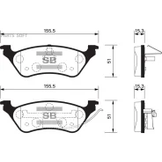 ������� ��������� �������� Dodge Caravan, Chrysler Voyager/Grand Voyager all 00 SP1441 Sangsin Brake SP1441 SP1441 ����