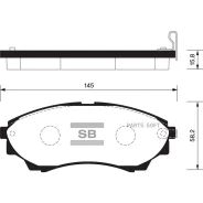 ������� ��������� �������� Ford Ranger 2.5TDi, Mazda Serie B 2.5D/TD 02 SP1479 Sangsin Brake SP1479 SP1479 ����