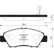 ������� ��������� Honda JAZZ 09- �������� SP1463 Sangsin Brake SP1463 SP1463 ����