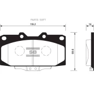 ������� ��������� �������� Nissan 200 2.0i 16V 94 SP1486 Sangsin Brake SP1486 SP1486 ����