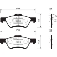 ������� ��������� FORD Maverick/Mazda Tribute 2.4-3.0 04- �������� Sangsin Brake SP1497 SP1497 ����