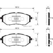������� ��������� �������� Subaru Legacy IV 3.0i/Outback 3.0i 03 SP1534 Sangsin Brake SP1534 SP1534 ����