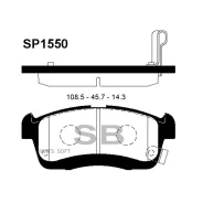 ������� ��������� �������� Suzuki Ignis 1.3 00-03 SP1550 Sangsin Brake SP1550 SP1550 ����