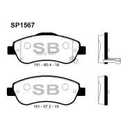 ������� ��������� Honda CR-V III 07- �������� SP1567 Sangsin Brake SP1567 SP1567 ����
