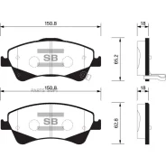 ������� ��������� Toyota Auris 2.0D/2.2D 07-/Avensis 09-/Verso 09- �������� SP1580 Sangsin Brake SP1580 SP1580 ����