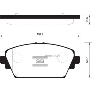 ������� ��������� Nissan Primera (P12) 02/Almera TINO 0005 �������� SP1582 Sangsin Brake SP1582 SP1582 ����