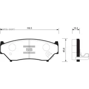 ������� ��������� �������� Suzuki Grand Vitara/Vitara 1.6/2.0/1.5DDiS/1.9D 90 SP1584 Sangsin Brake SP1584 SP1584 ����