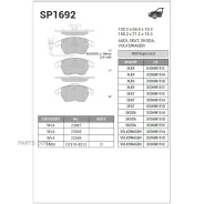 ������� ��������� �������� Audi A3, VW Golf V 1.4-2.0TD 03 SP1692 Sangsin Brake SP1692 SP1692 ����
