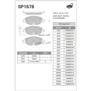 ������� �������� Skoda Octavia (5E), VW GOLF VII, Passat (3G), Tiguan II SP1678 Sangsin Brake SP1678 SP1678 ����