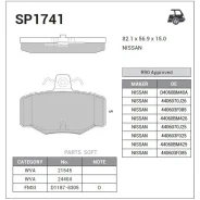 ������� ��������� �������� Nissan Primera 1.6-2.0/2.0TD 90-02/Almera N16 00-04 SP1741 Sangsin Brake SP1741 SP1741 ����