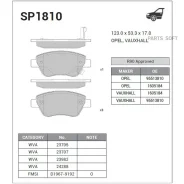 ������� ��������� OPEL Corsa D 06 �������� SP1810 Sangsin Brake SP1810 SP1810 ����