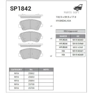 ������� �������� Hyundai i30 Coupe 13-, Veloster SP1842 Sangsin Brake SP1842 SP1842 ����