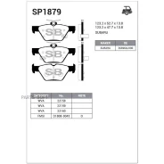 ������� ������ Subaru Legacy, Outback 15- SP1879 Sangsin Brake SP1879 SP1879 ����