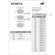 ������� ��������� �100 9194/�6 9597 �������� SP2001A Sangsin Brake SP2001A SP2001A ����