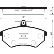 ������� ��������� VAG 80/A4/Passat 92- �����. Sangsin Brake SP2005 SP2005 ����