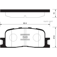 ������� ��������� Toyota Camry (_V30_) 2.4/3.0 0104/Highlander 0007 ������ SP2038 Sangsin Brake SP2038 SP2038 ����
