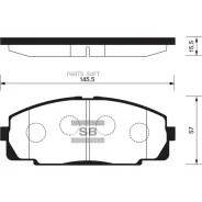 ������� ��������� �������� Toyota Hiace 2.0-2.7/2.4TD 4WD 95 SP2077 Sangsin Brake SP2077 SP2077 ����