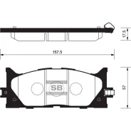 ������� ��������� Toyota Camry 07- �����. Sangsin Brake SP2080 SP2080 ����