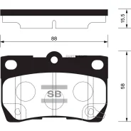 ������� ��������� Lexus GS 3.0-4.6 05-/IS 2.2-2.5 05- ������ SP2083 Sangsin Brake SP2083 SP2083 ����