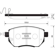 ������� ��������� Infiniti FX35/45 03-/Nissan Murano 05- �������� SP2107 Sangsin Brake SP2107 SP2107 ����