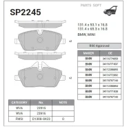 ������� ��������� MINI Cooper 07- Sangsin Brake SP2245 SP2245 ����