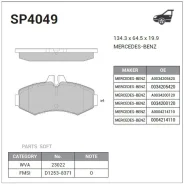 ������� ��������� �������� MB Vito 2.0i/2.3i/2.2CDi/2.3D/CDi 98 SP4049 Sangsin Brake SP4049 SP4049 ����