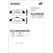 ������� ��������� �������� Renault Clio IV/Megane III/Scenic III SP4055 Sangsin Brake SP4055 SP4055 ����