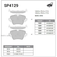 ������� ��������� BMW X1 F48/ 2 F45/46 �������� SP4129 Sangsin Brake SP4129 SP4129 ����