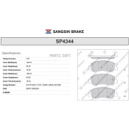 ������� ��������� �������� Mitsubishi Eclipse Cross 2017- SP4344 SP4344 Sangsin Brake SP4344 SP4344 ����