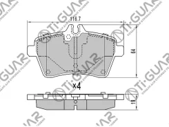 ��������� ������� �������� /�������� /�������� 4 �� /TI-GUAR ��� Mercedes A-Class W169 2004-, B-Class W245 2005-; TG-4910; (PN0489) 1694200220 1694200...