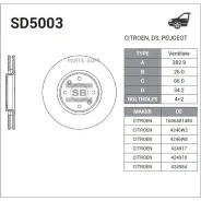���� ��������� Citroen Berlingo +ESP/C5/C4/Peugeot 207 05/307 05 �������� SD5003 Sangsin Brake SD5003 SD5003 ����