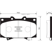 ������� ��������� Mitsubishi/Toyota/Lexus Pajero/LAND Cruiser/LX 98- �����. Sangsin Brake SP1379 SP1379 ����