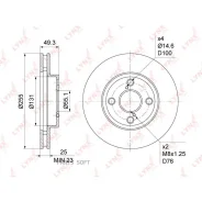 ���� ��������� ������������� (255x25) | ����� | Lynxauto BN-1161 BN1161 ����