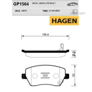 ������� ��������� Nissan Micra 03- (Hagen) Sangsin Brake GP1564 GP1564 ����