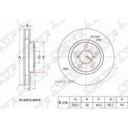 ���� ��������� (�����) Toyota Caldina (T190) 92-02 / Carina E 92-98 SAT ST-43512-05010 ST4351205010 ����