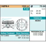������� Toyota 1NZ-FE 02/09- Teikin 46364STD 46364STD ����