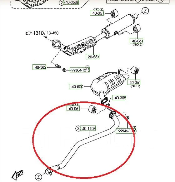 ��������� ������� ����� Mazda 6 GG L801-40-600B ����