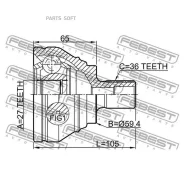 ���� ������� AUDI A3/A3 Sportback (8P) 2003-2013 2310-B6 Febest 2310B6 2310B6 ����