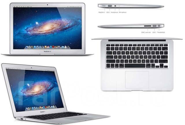 Apple MacBook Air 13 2013 Mid. 11", 1,3����, ��� 4 ��, ���� 251���, WiFi: 1, Bluetooth: 1 ����
