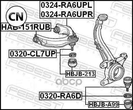 ����������� Febest HAB151RUB HAB151RUB ����