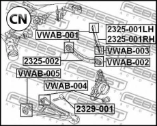 ����������� ���� �������� Febest VWAB003 VWAB003 ����