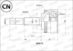 ���� ������� 25/22 ABS 42 | ����� ����/��� | 320017A Inko 320017A 320017A ����