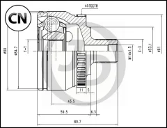 ���� ������� ABS VW001A45 JCT0081A ����